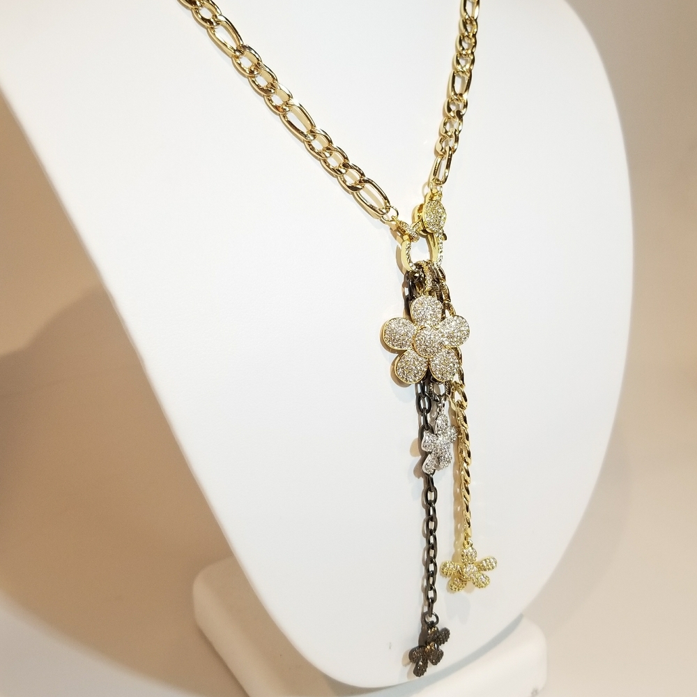 Bouquet of Flowers Statement Necklace NEW - Picture 7 of 10